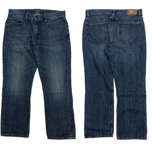 Lacoste Mens Dark Wash Relaxed Fit Blue Jeans 34 Waist